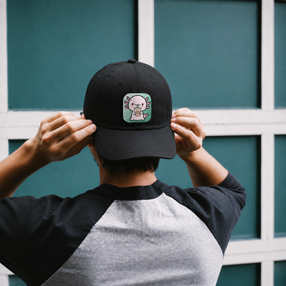 Gorra Unisex Curva Ajolote Bebiendo  Xo The Monster