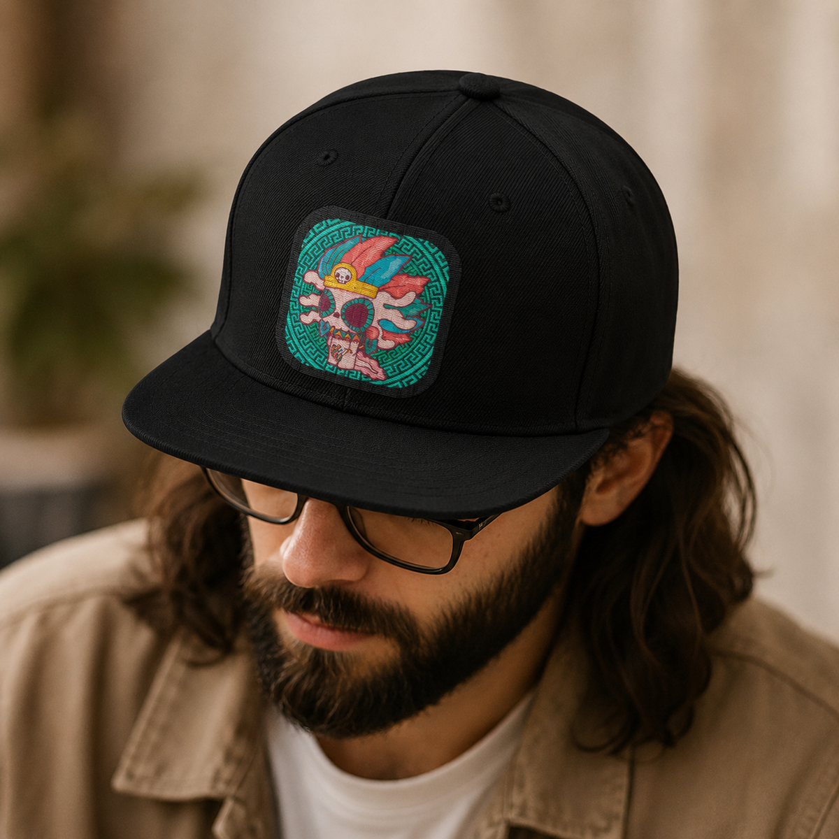Gorra Unisex Plana Ajolote Mictlantecuhtli