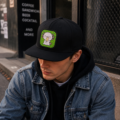 Gorra Unisex Plana Ajolote Comiendo Elote Xo The Monster