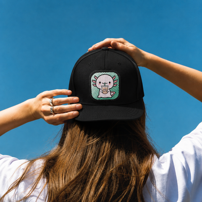 Gorra Unisex Plana Ajolote Bebiendo Xo The Monster