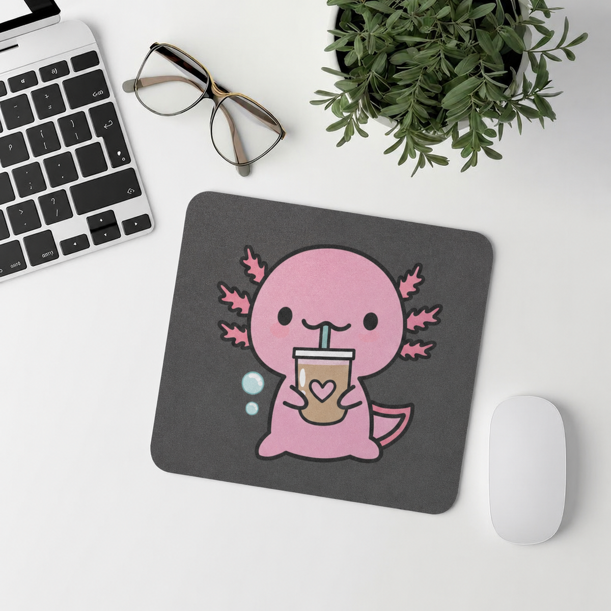 Mousepad Ajolote Bebiendo Xo The Monster