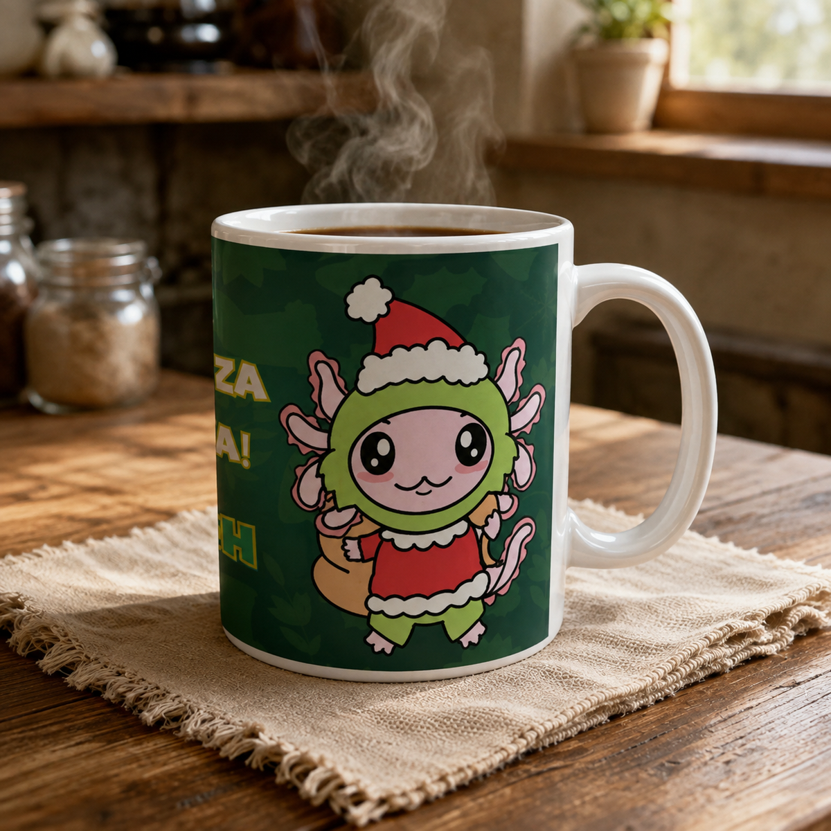 Taza Vers 2 Axolotzin Grinch Ajolote