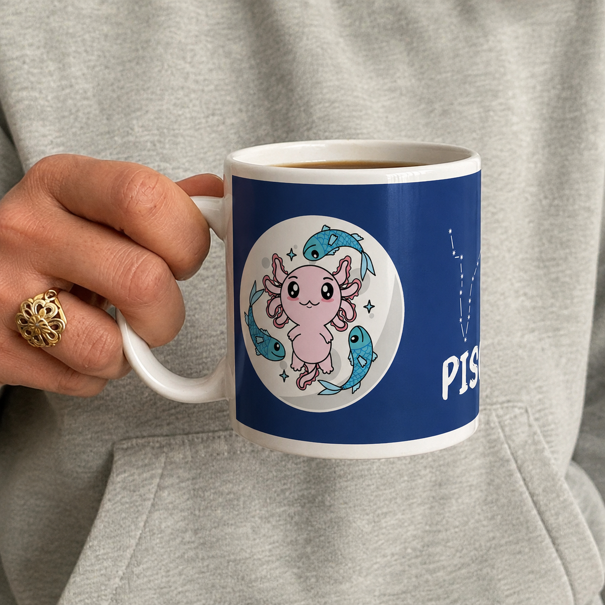 Taza Vers. 2 Axolotzin Horóscopos Piscis Ajolote