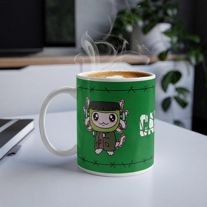 Taza Vers 2 Axolotzin Monstruo De Frankenstein Ajolote