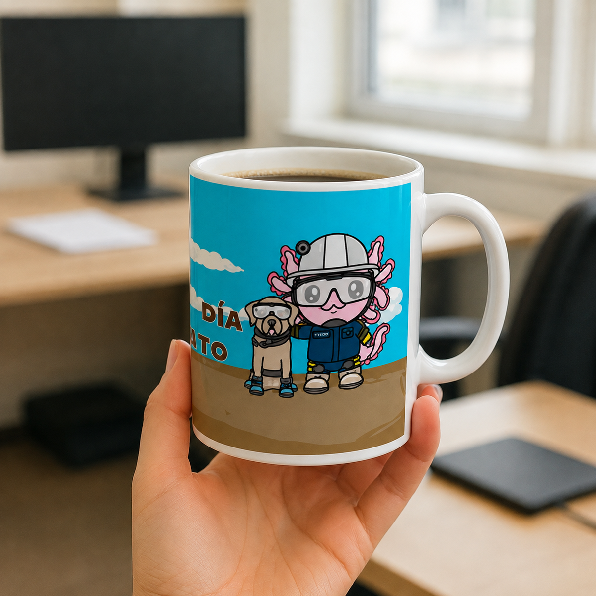 Taza Vers 2 Axolotzin Rescatista Ajolote