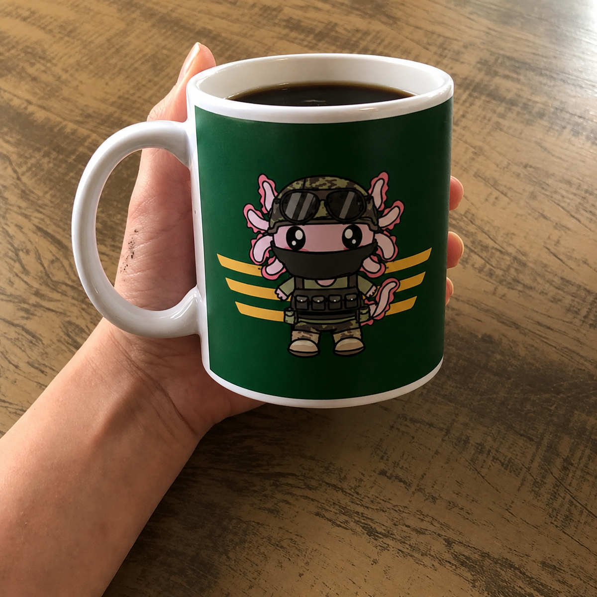 Taza Vers 2 Axolotzin Militar Ajolote