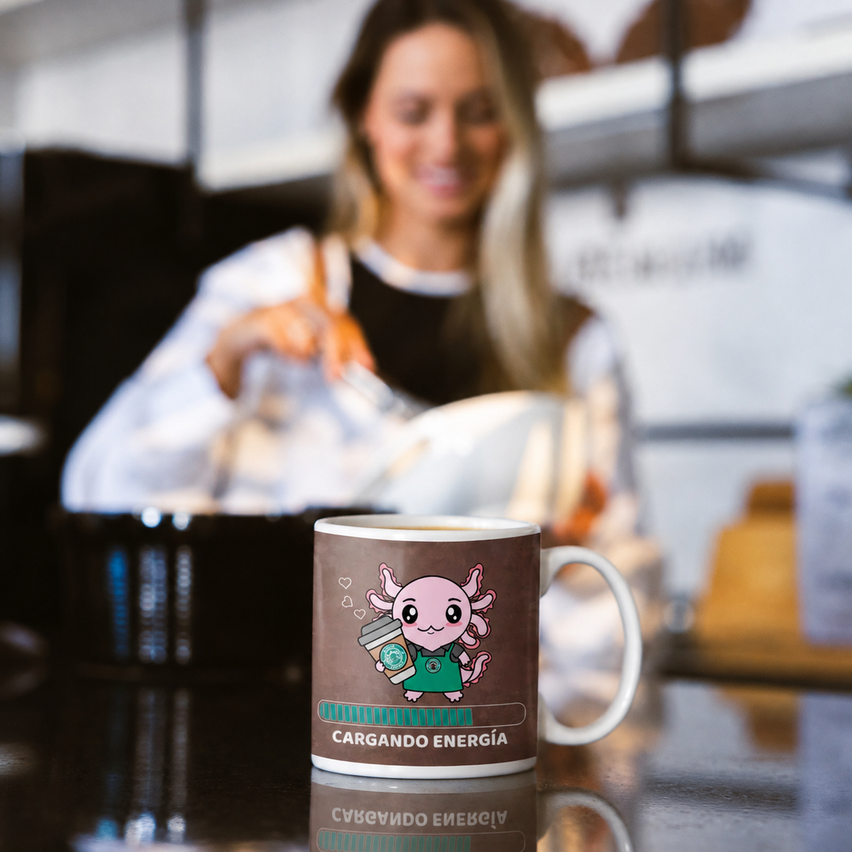 Taza Vers 2 Axolotzin Barista Ajolote