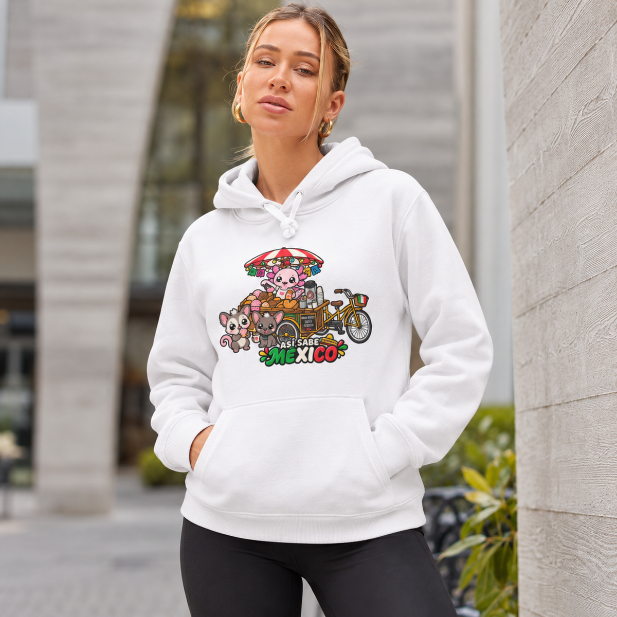 Hoodie Ajolotito Panadero Unisex
