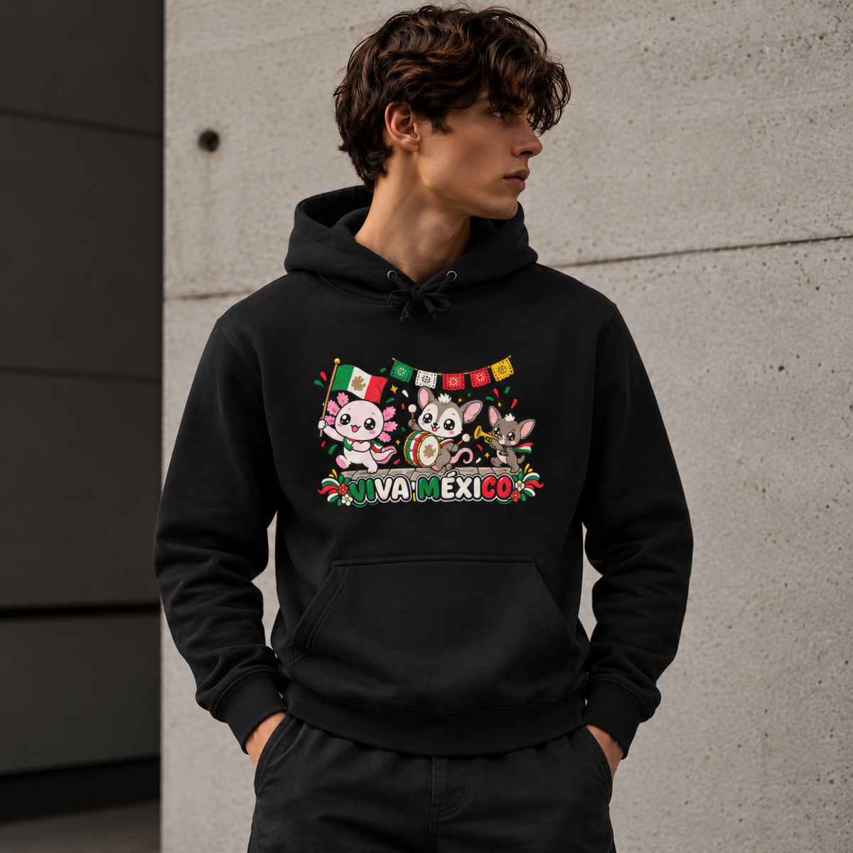 Hoodie Ajolotito Fiesta Mex Unisex
