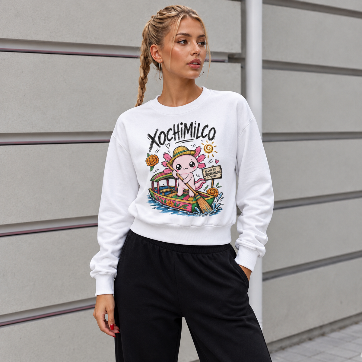 Sudadera Ajolotito Xochimilco Unisex