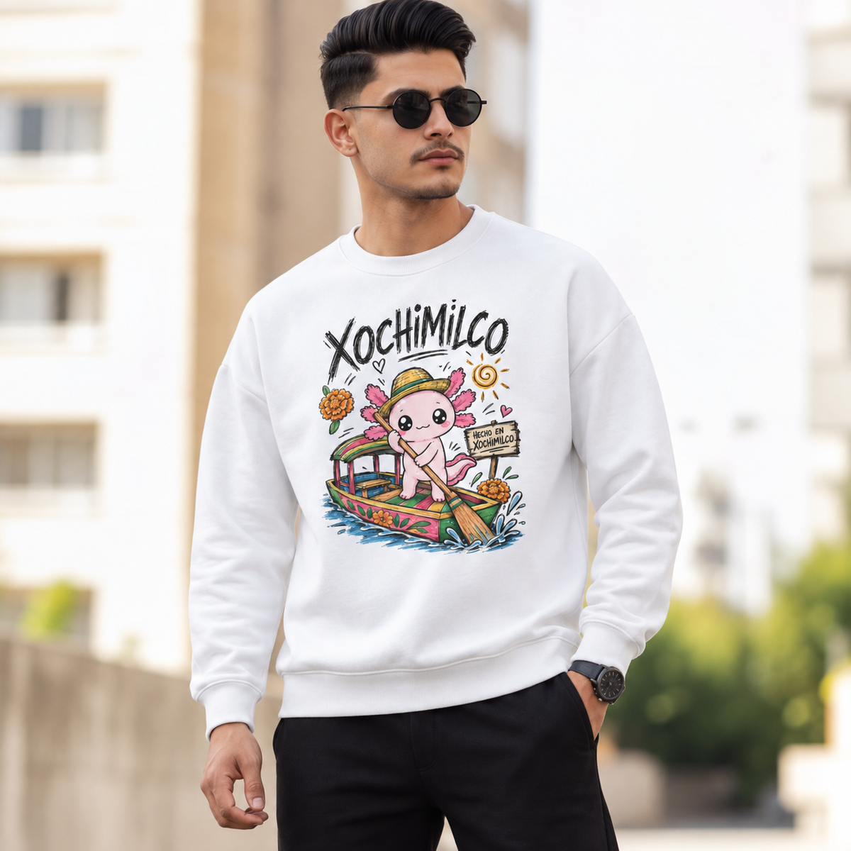 Sudadera Ajolotito Xochimilco Unisex