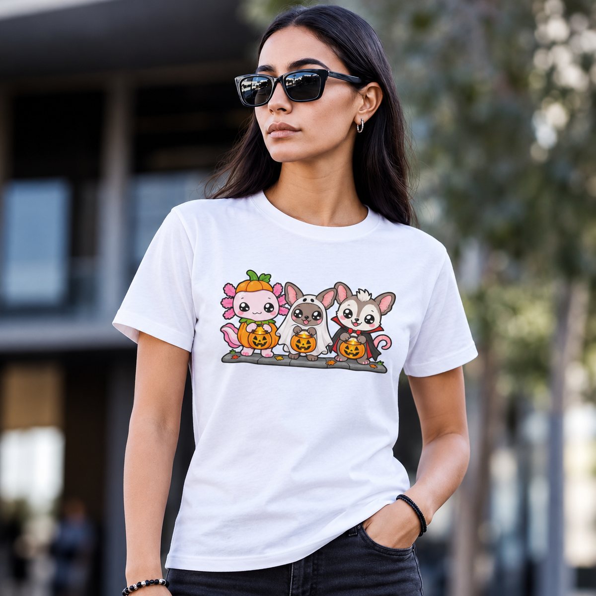Playera Ajolotito Calaverita