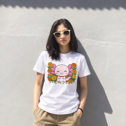 Playera Ajolotito Cempasúchil