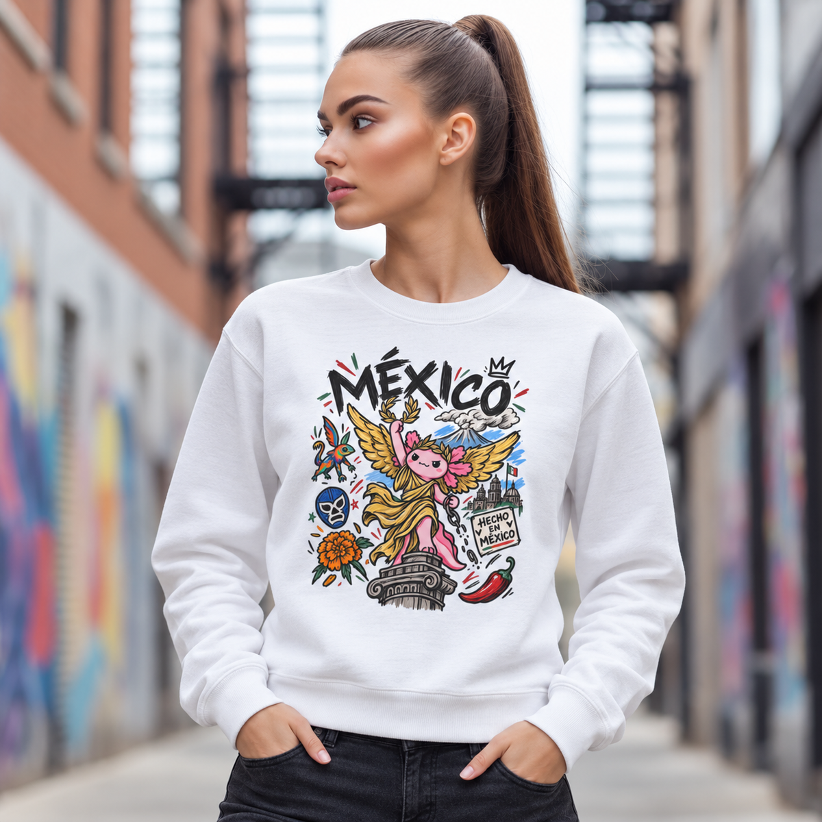 Sudadera Ajolotito Angel Unisex