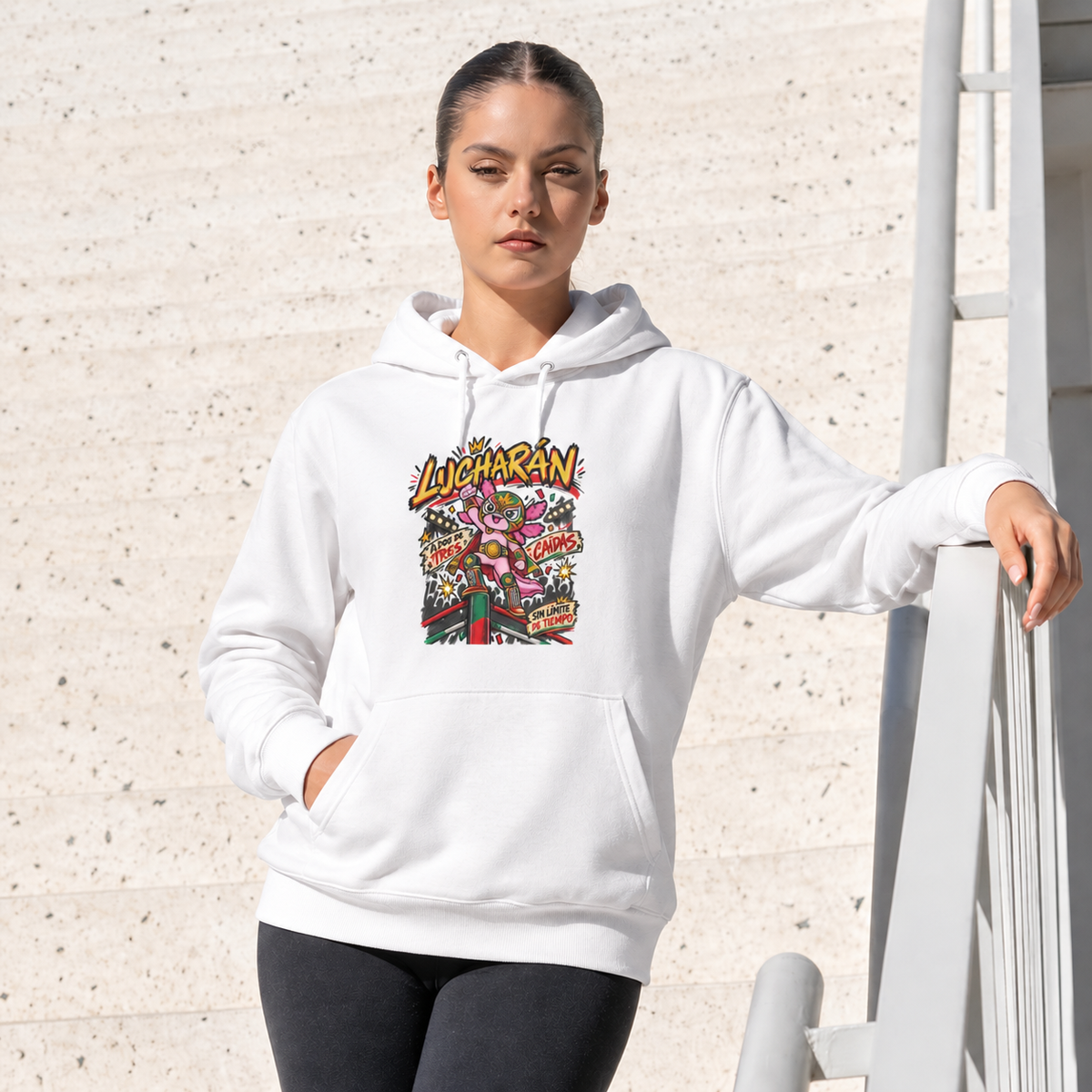 Hoodie Ajolotito Lucharán Unisex