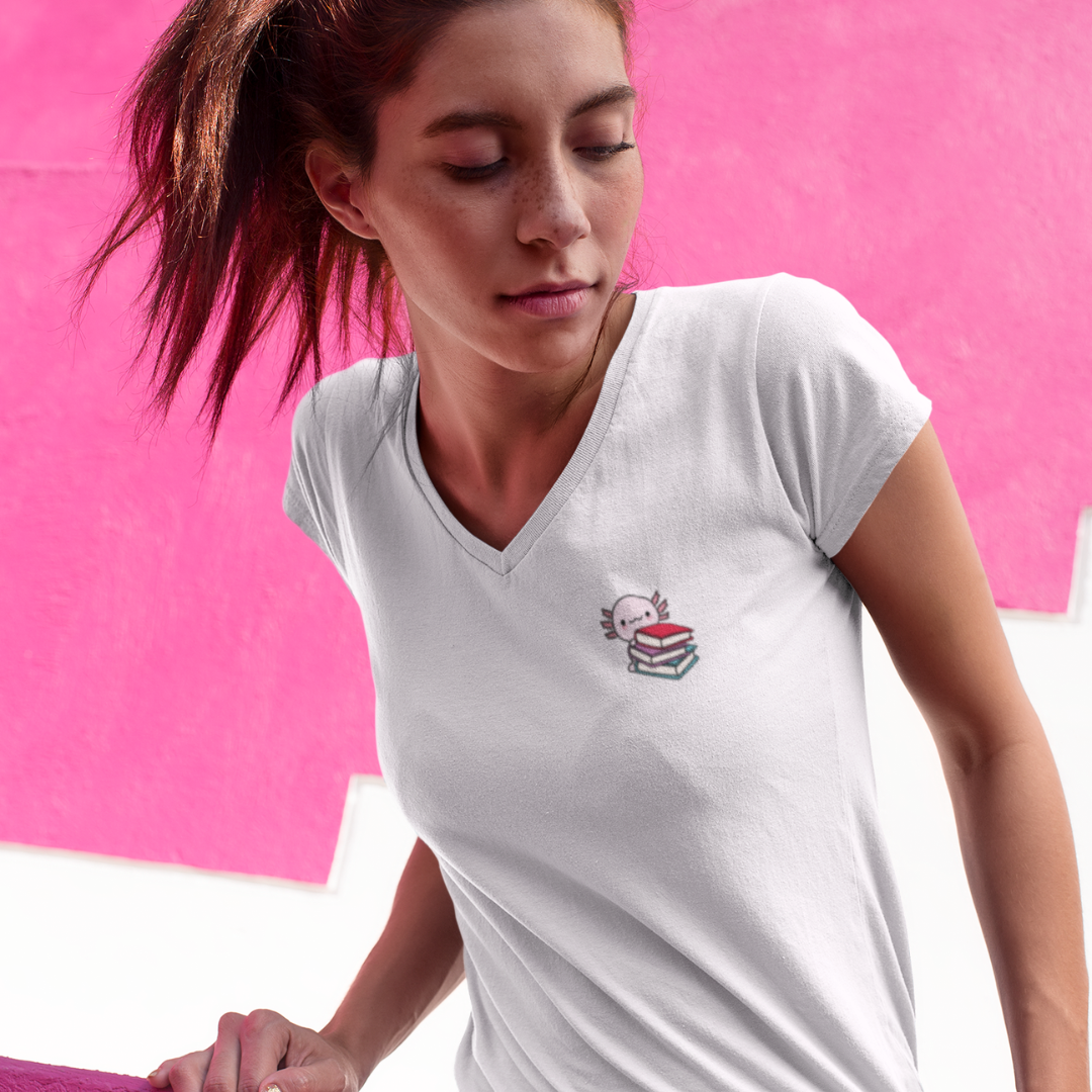 Playera "V" Ajolote Lector Xo The Monster