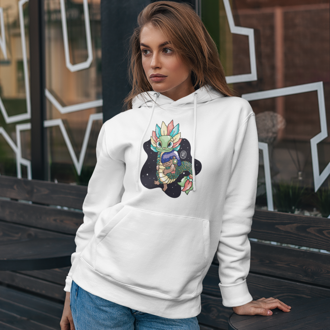Hoodie Ajolotito Niña Y Quetzalcoatl Mirari Chan
