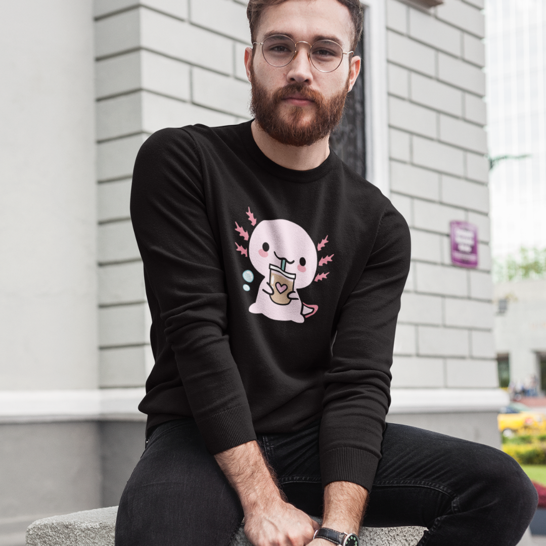 Sudadera Ajolote Bebiendo Xo The Monster
