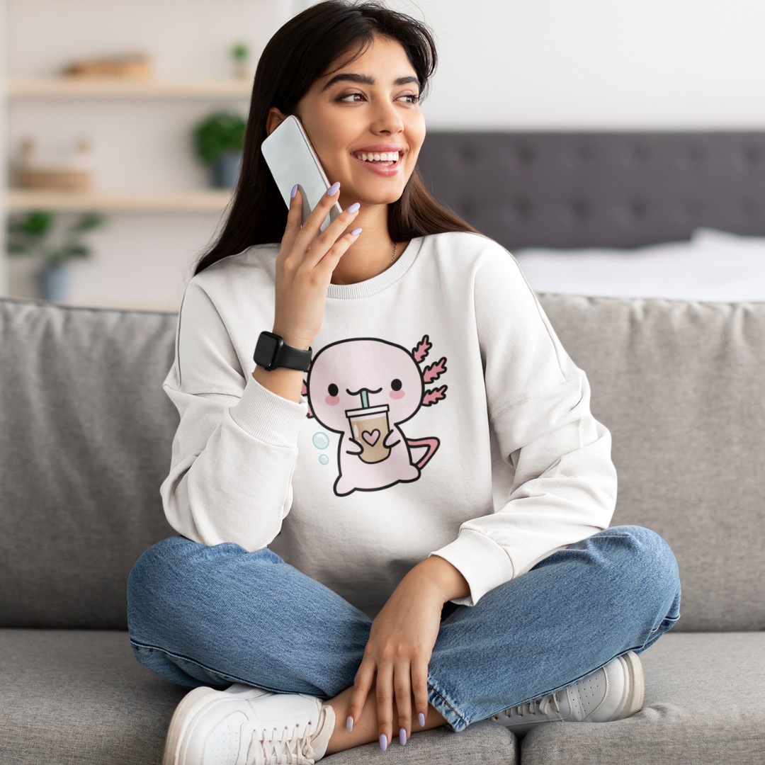 Sudadera Ajolote Bebiendo Xo The Monster