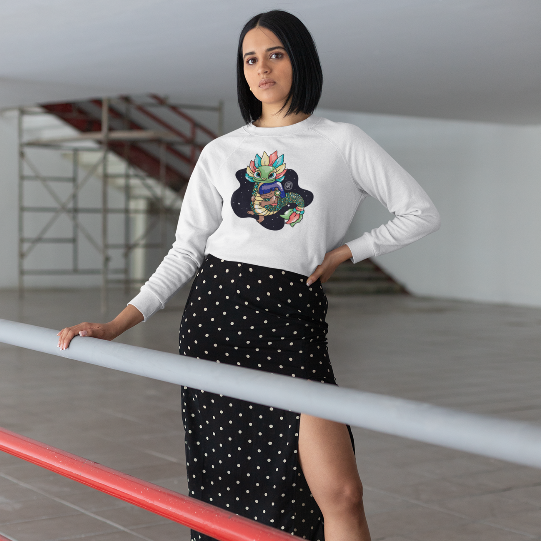 Sudadera Ajolotito Niña Y Quetzalcoatl Mirari Chan