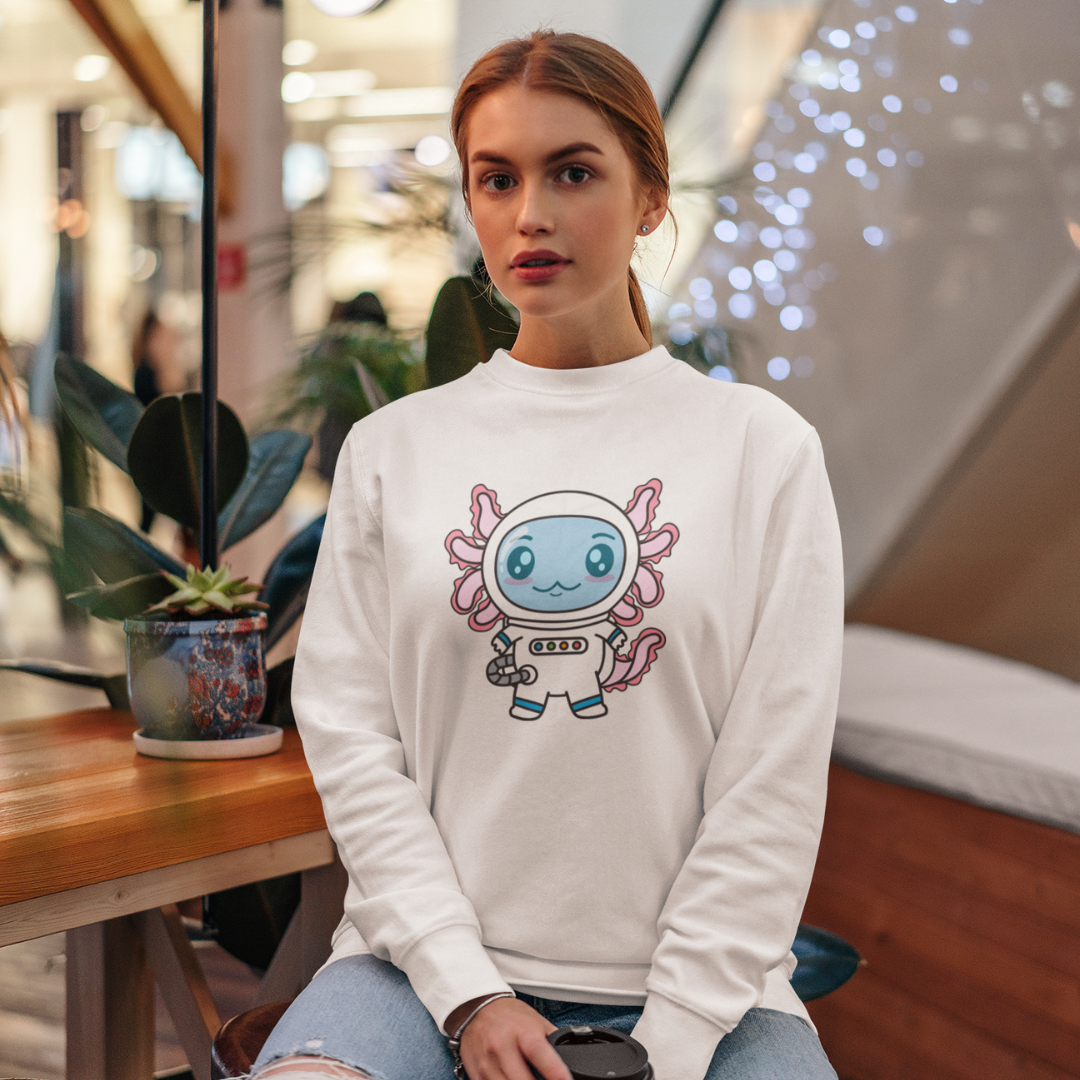 Sudadera Axolotzin Astronauta Ajolote Unisex