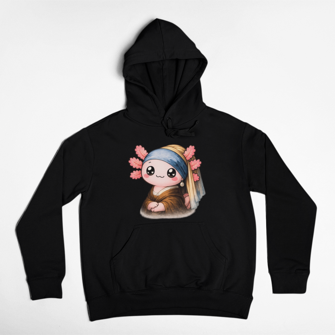 Hoodie Ajolotito Perla Rosa Unisex