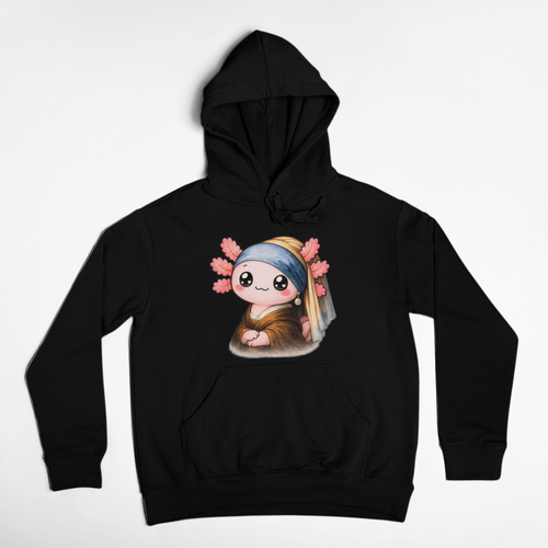 Hoodie Ajolotito Perla Rosa Unisex