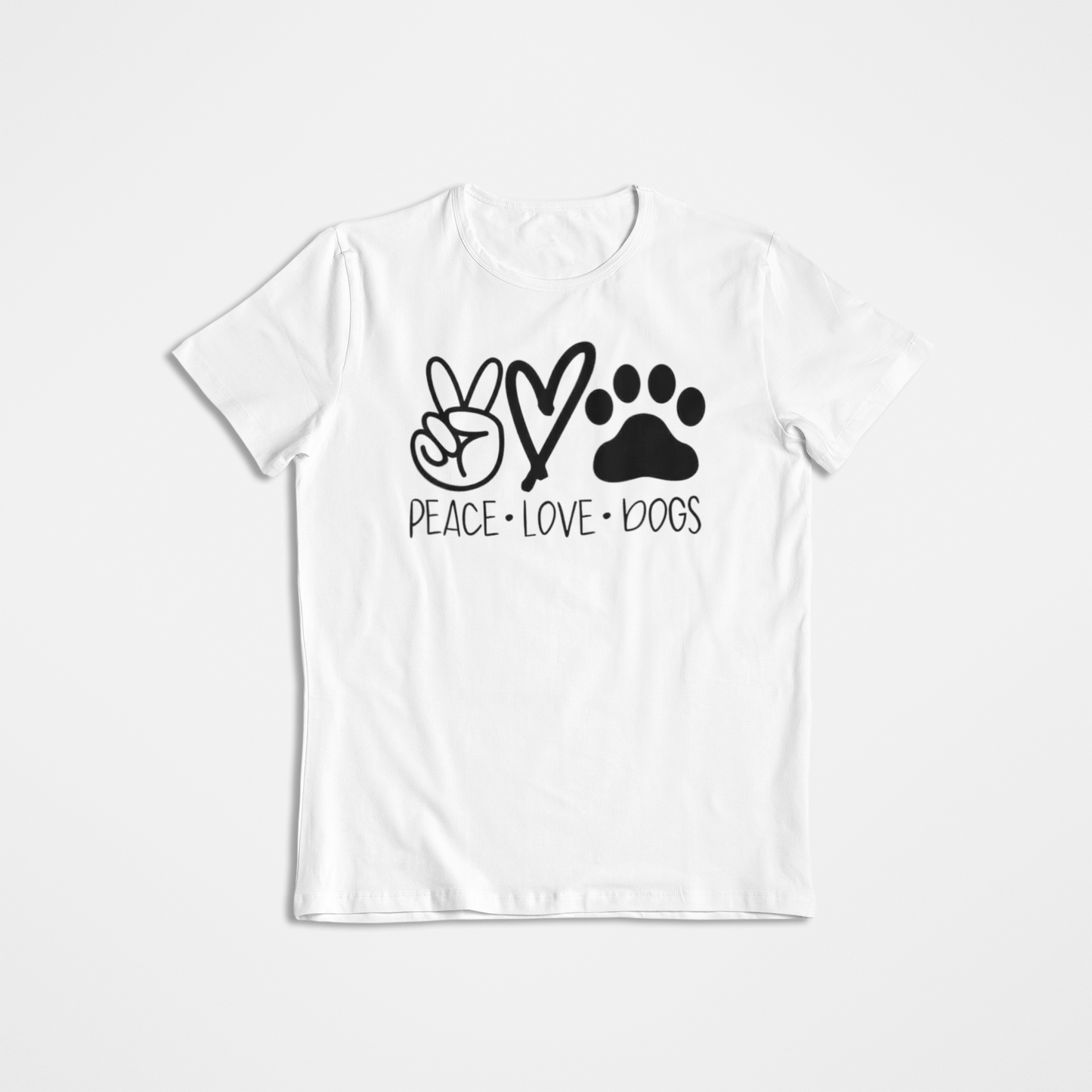 Playera Dog Peace Love Iconos