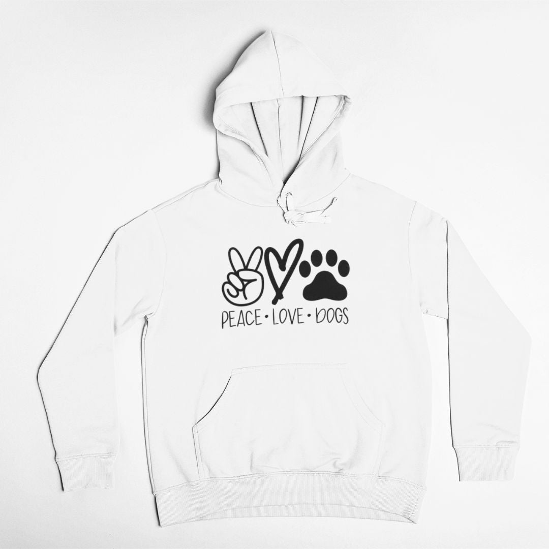 Hoodie Dog Peace Love Iconos
