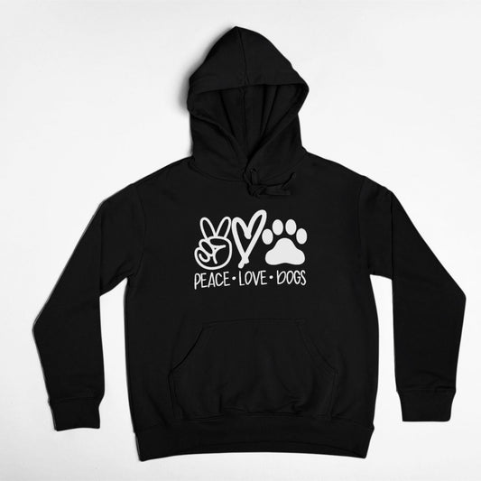 Hoodie Dog Peace Love Iconos