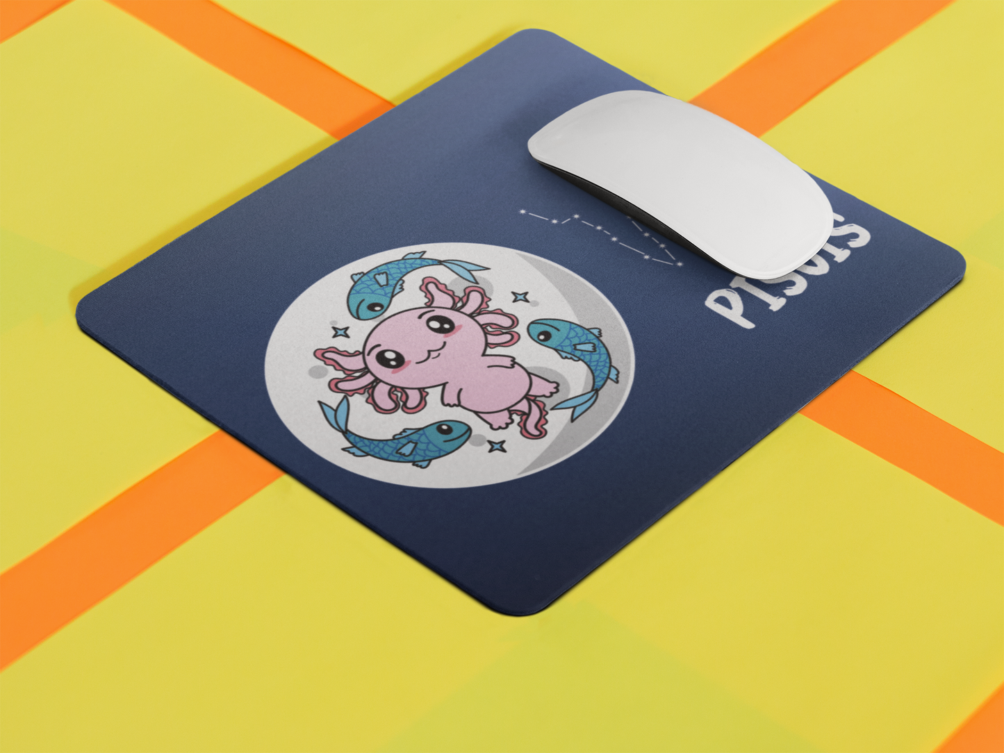 Mousepad Axolotzin Horóscopos Piscis Ajolote Vers. 2
