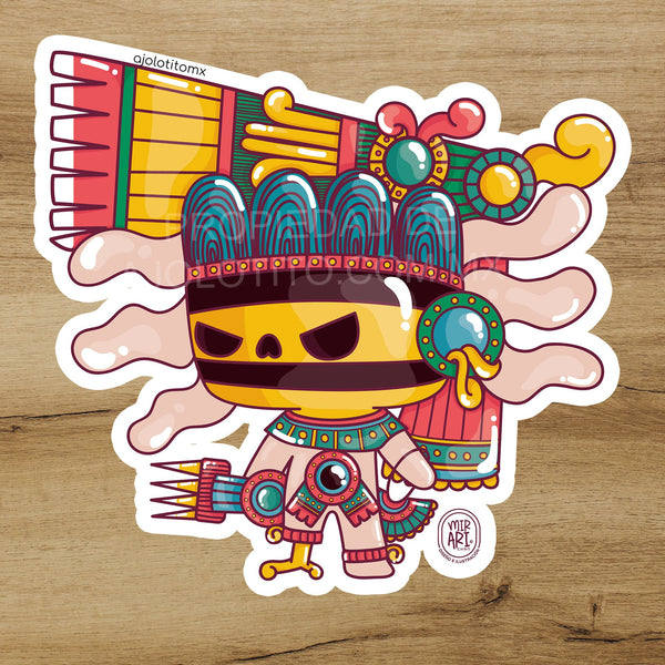 Sticker Tezcatlipoca Rojo Ajolote Mirari Chan