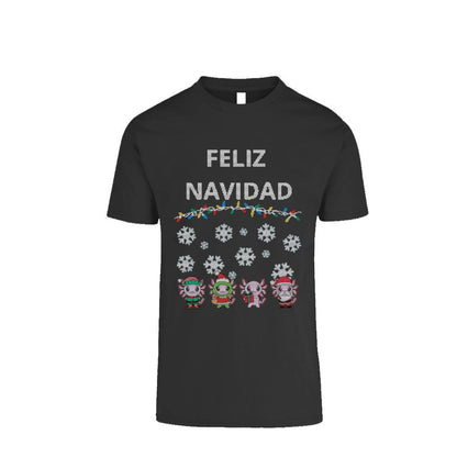 Ugly Playera Axolotzin Feliz Navidad Esferas