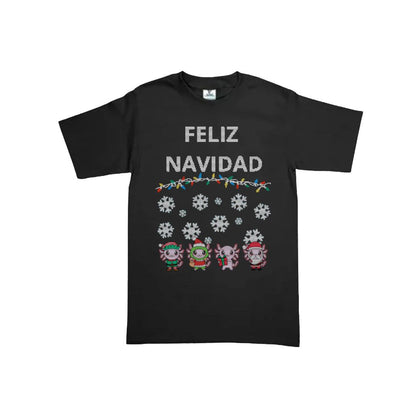 Ugly Playera Axolotzin Feliz Navidad Esferas