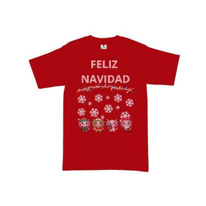 Ugly Playera Axolotzin Feliz Navidad Esferas