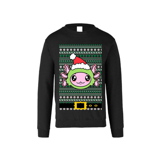 Ugly Sudadera Axolotzin Grinch Santa Esferas