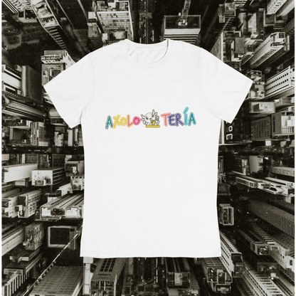 Playera Urbana Letras Axoloteria Colores Ajolote