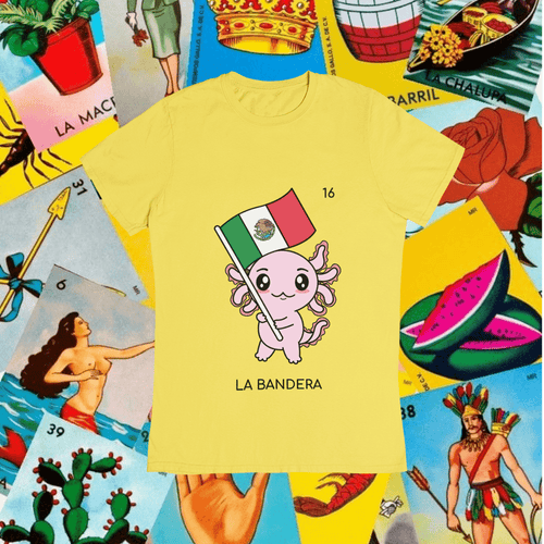 Playera Axoloteria La Bandera Ajolote
