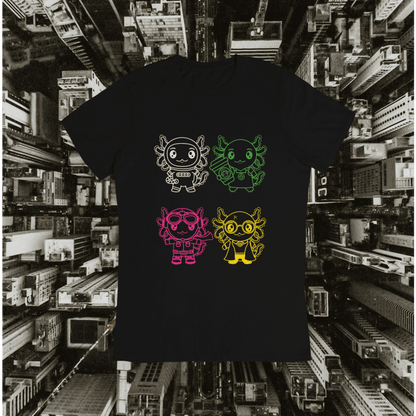 Playera Urbana Axolotzin De Colores Ajolote