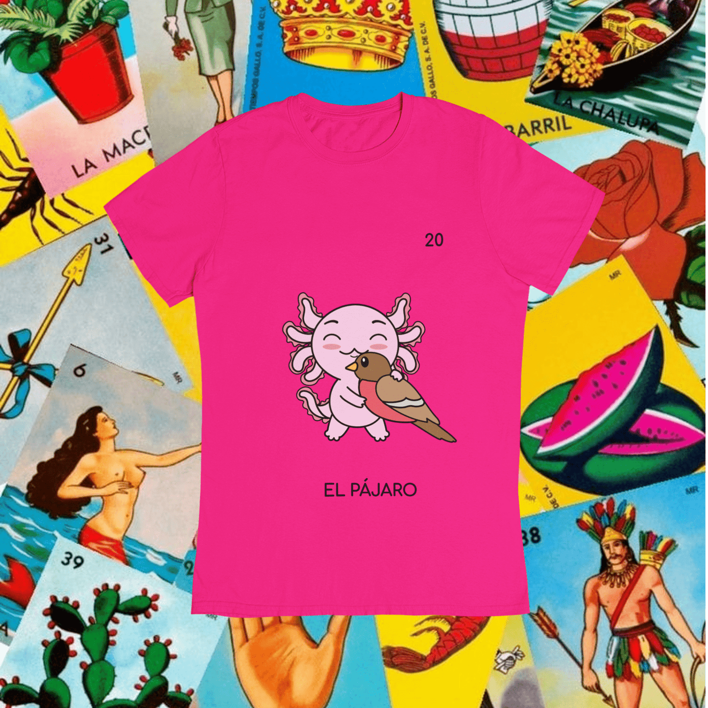 Playera Axoloteria El Pajaro Ajolote Adulto E Infantil