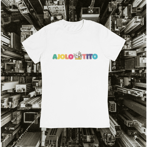 Playera Urbana Letras Ajolotito Colores Ajolote