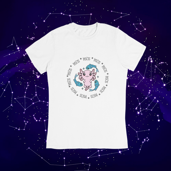 Playera Axolotzin Horoscopos Aro Piscis Ajolote Adulto E Infantil