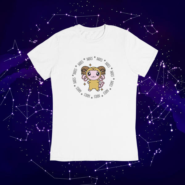 Playera Axolotzin Horoscopos Aro Aries Ajolote Adulto E Infantil