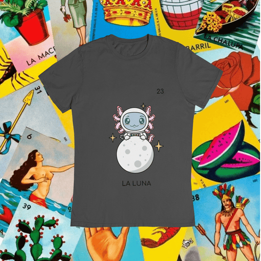 Playera Axoloteria La Luna Ajolote Adulto E Infantil
