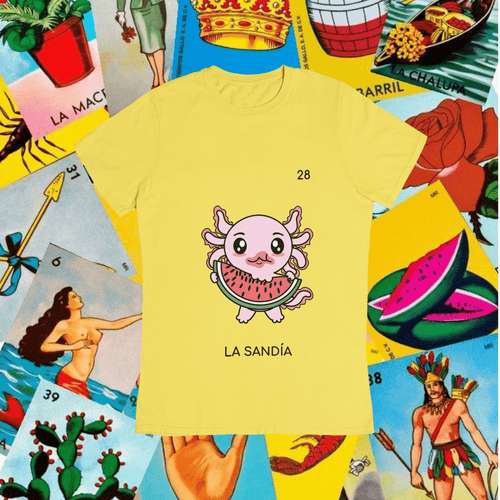 Playera Axoloteria La Sandia Ajolote