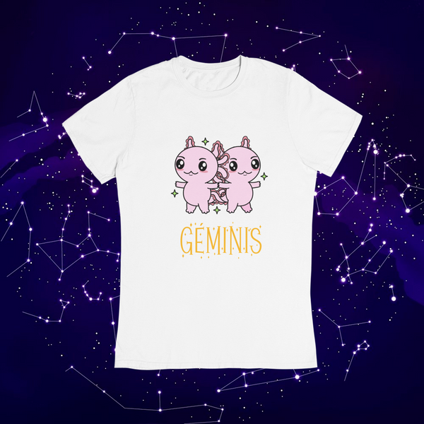 Playera Axolotzin Horoscopos Nombre Geminis Ajolote Adulto E Infantil