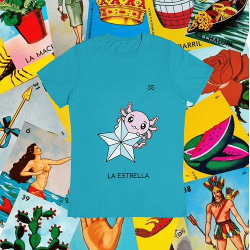 Playera Axoloteria La Estrella Ajolote