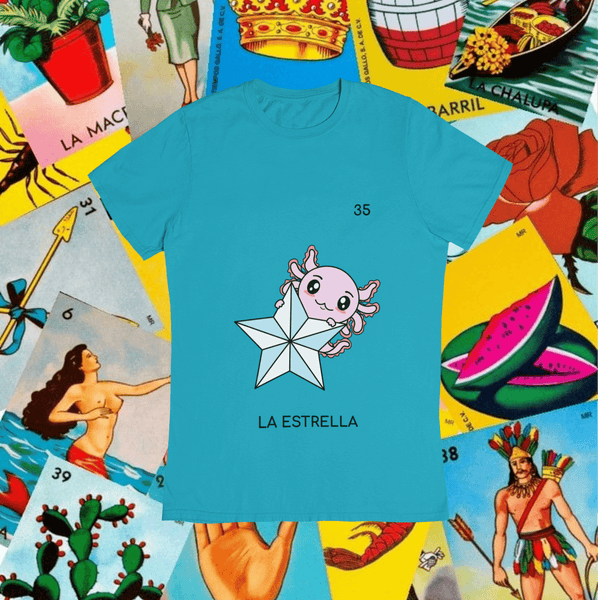 Playera Axoloteria La Estrella Ajolote Adulto E Infantil