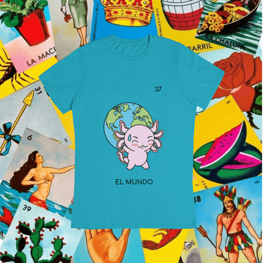 Playera Axoloteria El Mundo Ajolote Adulto E Infantil