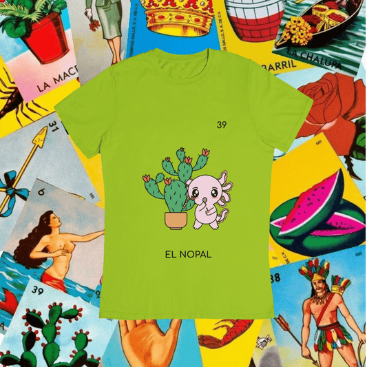 Playera Axoloteria El Nopal Ajolote Adulto E Infantil